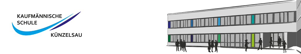 Kaufmännische Schule Künzelsau Logo und Gebäude